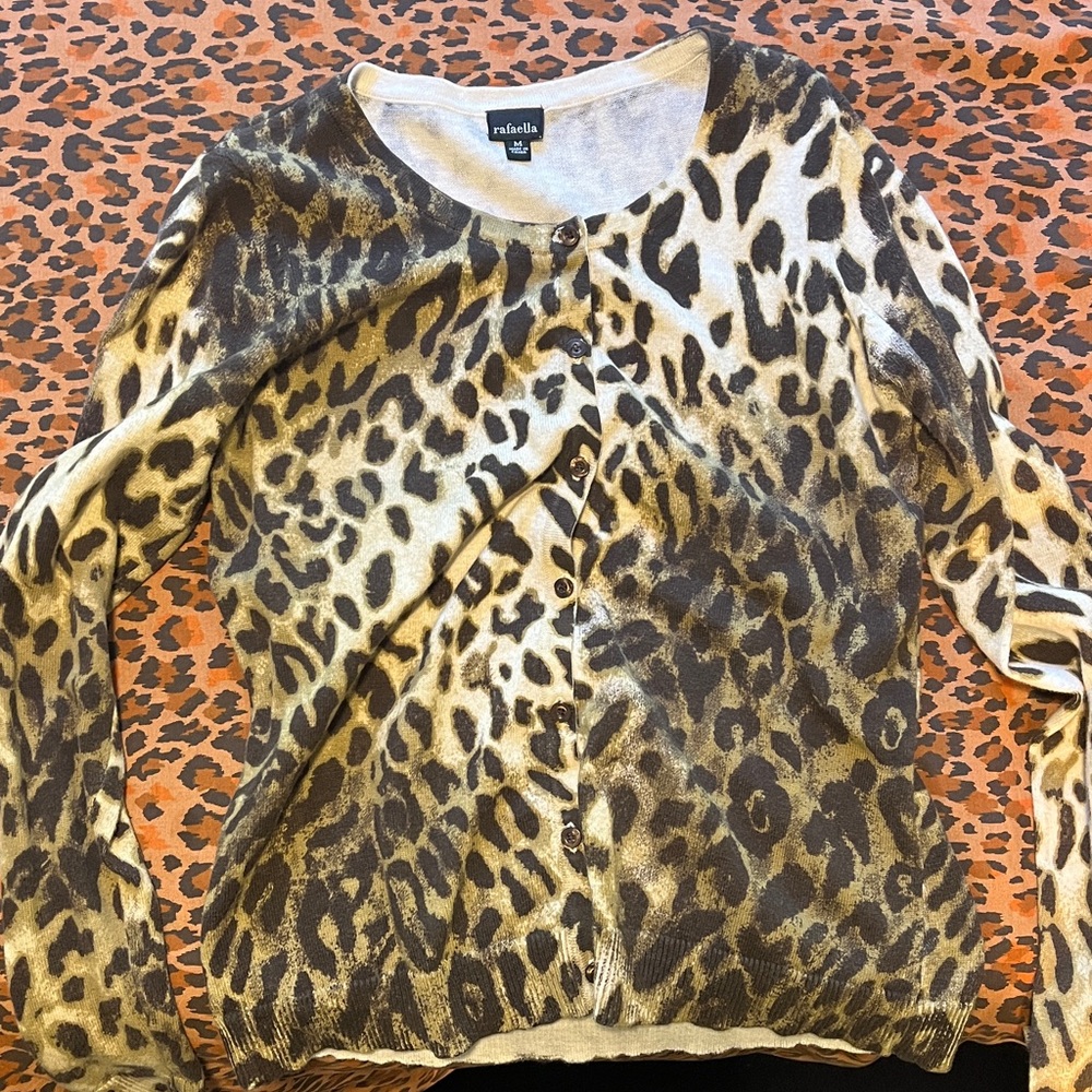 Rafaella Leopard Cardigan - Picture 2 of 4